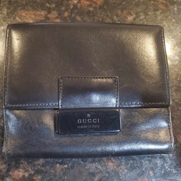 COPY - Gucci Black Leather Wallet - Picture 1 of 13